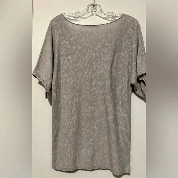 Eileen Fisher Heather gray scoop neck short sleeve top size S - Picture 3 of 8